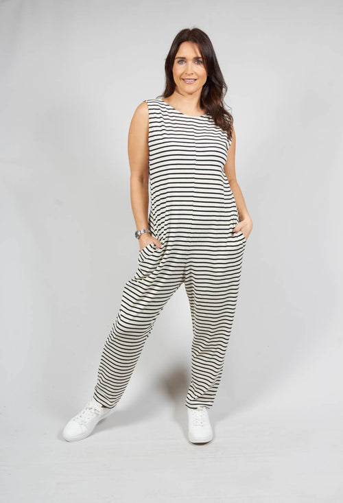 Bizet Jumpsuit in Nero and Bianco
