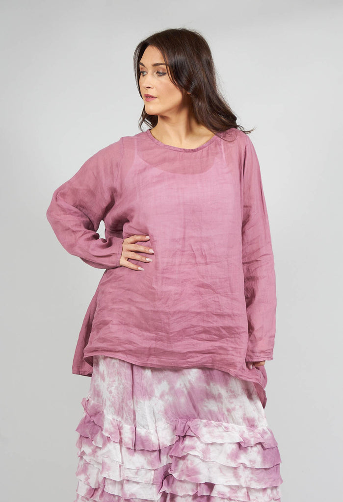 Wirtscheck Shirt in Rosenholz Pink
