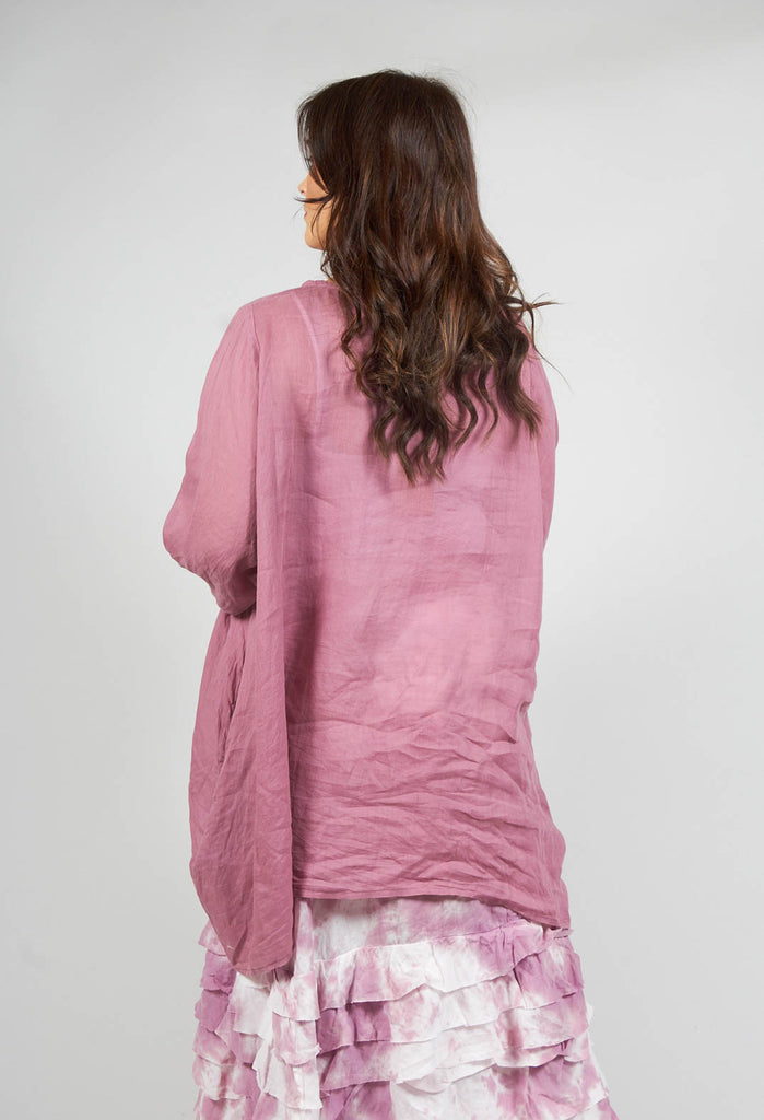 Wirtscheck Shirt in Rosenholz Pink