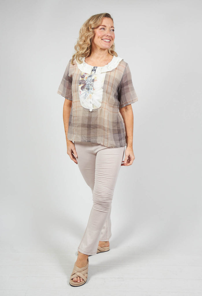 Short Sleeve Shirt with Check Print in Original