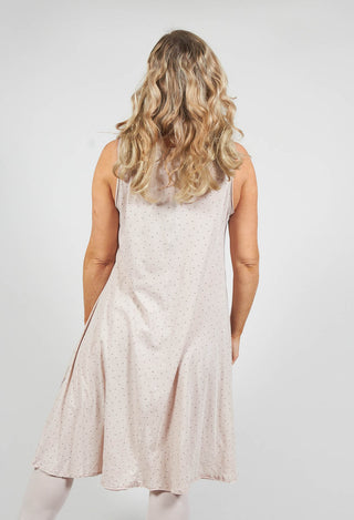 Jersey Vest Top with Dipped Hemline in Dots