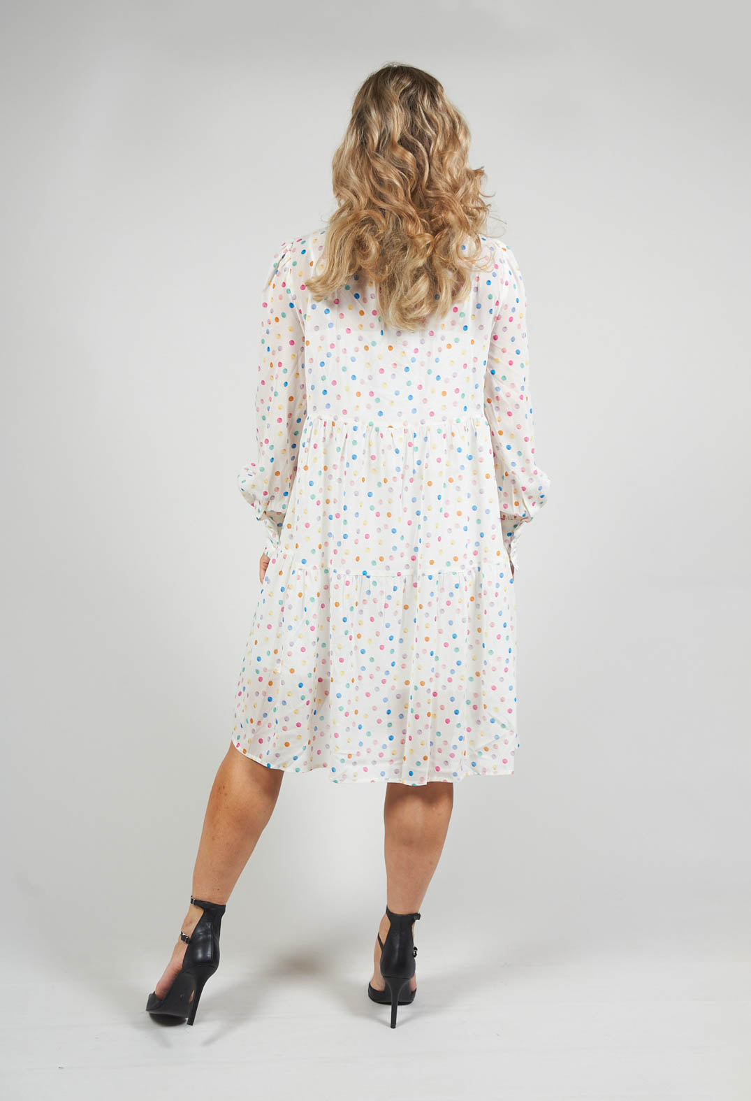 Mini Dress with Balloon Sleeves in Tivoli Mix
