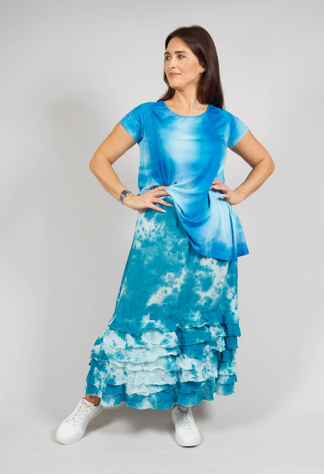 Zentralknapp Skirt in Angel Blue