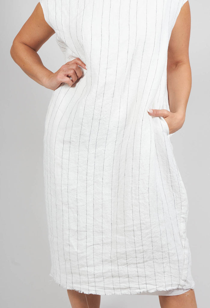 Daiana Dress in Natural Stripes
