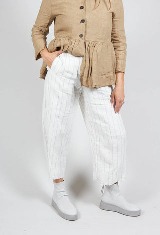 Patrice Trousers in Natural Stripes