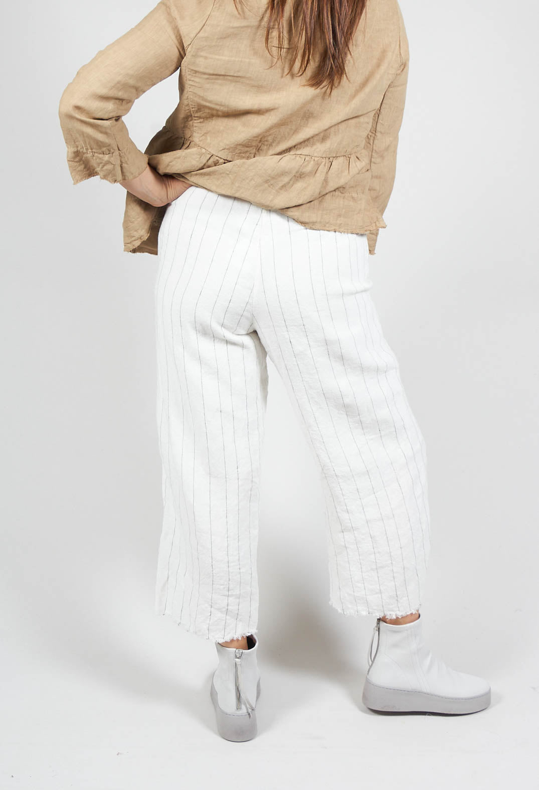 Patrice Trousers in Natural Stripes