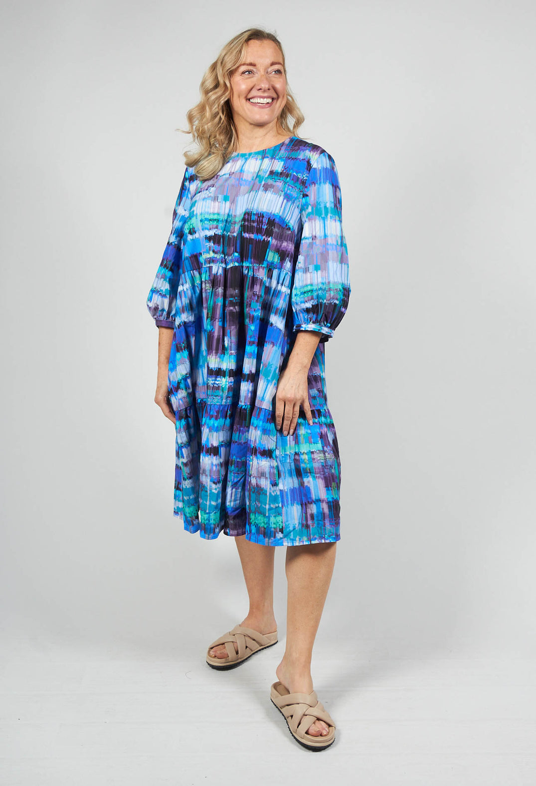 Annina Dress in Blue Print