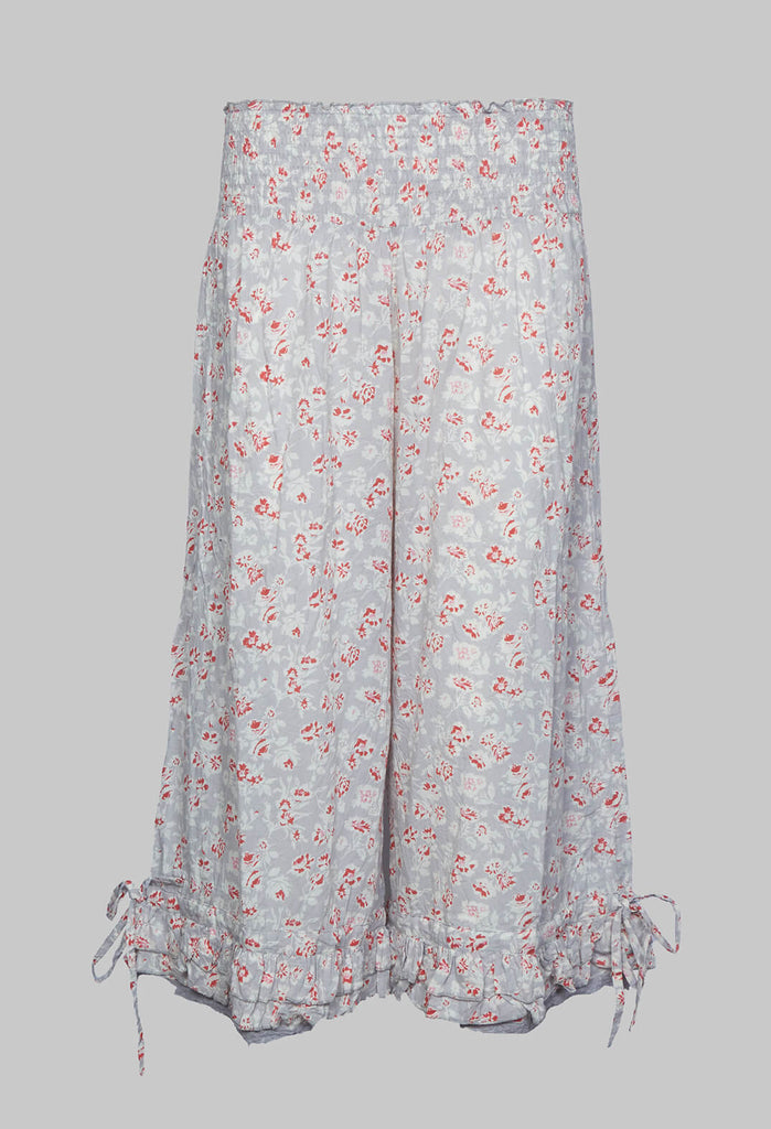 Robert Bloomer Style Trousers in Grey Floral Print