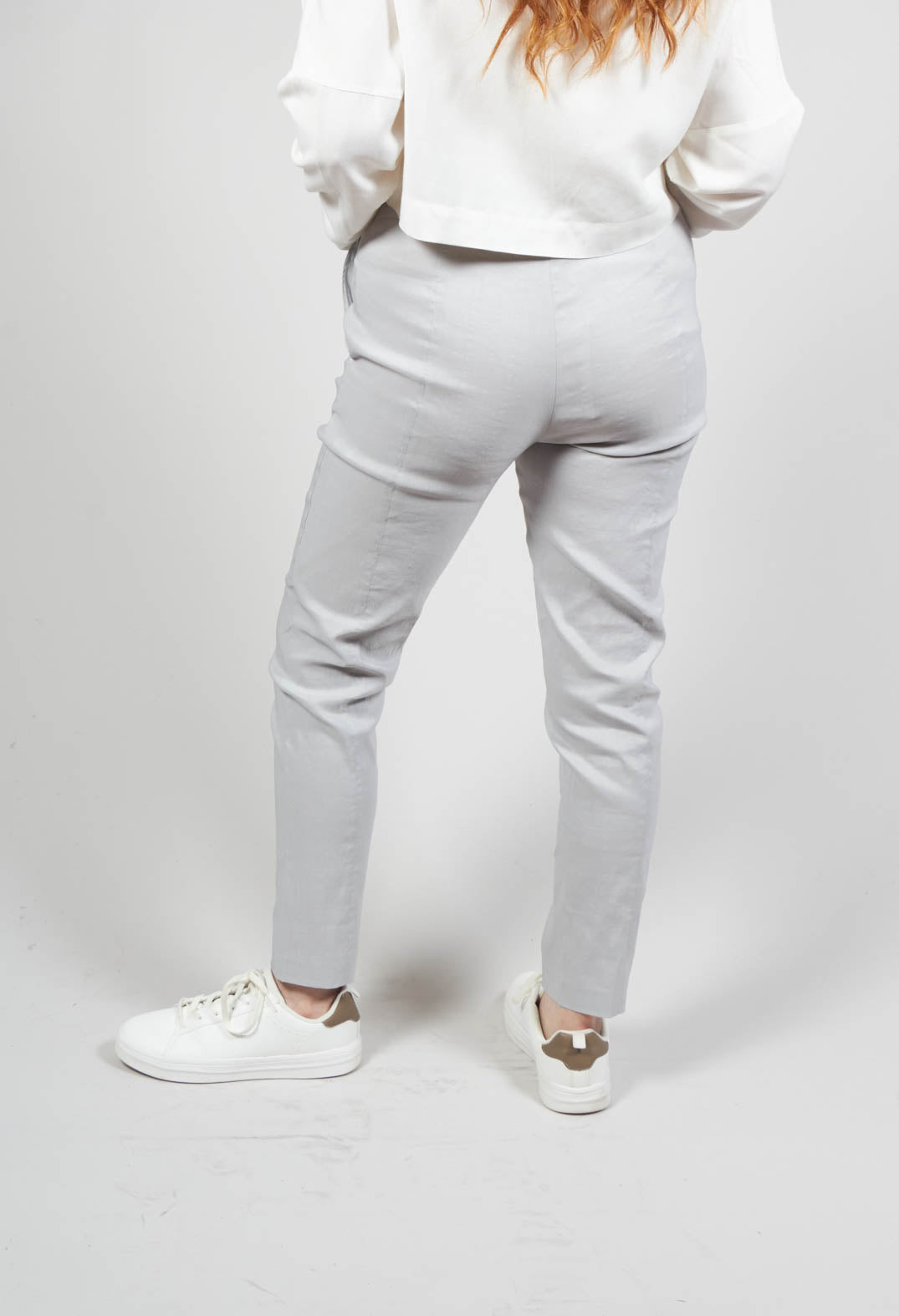 Pull on Trousers with Side Pockets in Grey