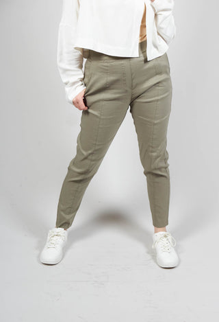 Pull on Trousers with Side Pockets in Khaki
