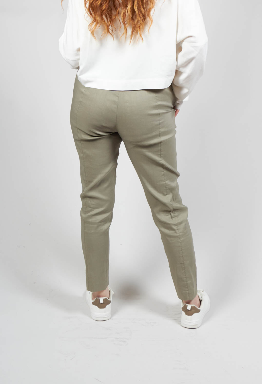 Pull on Trousers with Side Pockets in Khaki