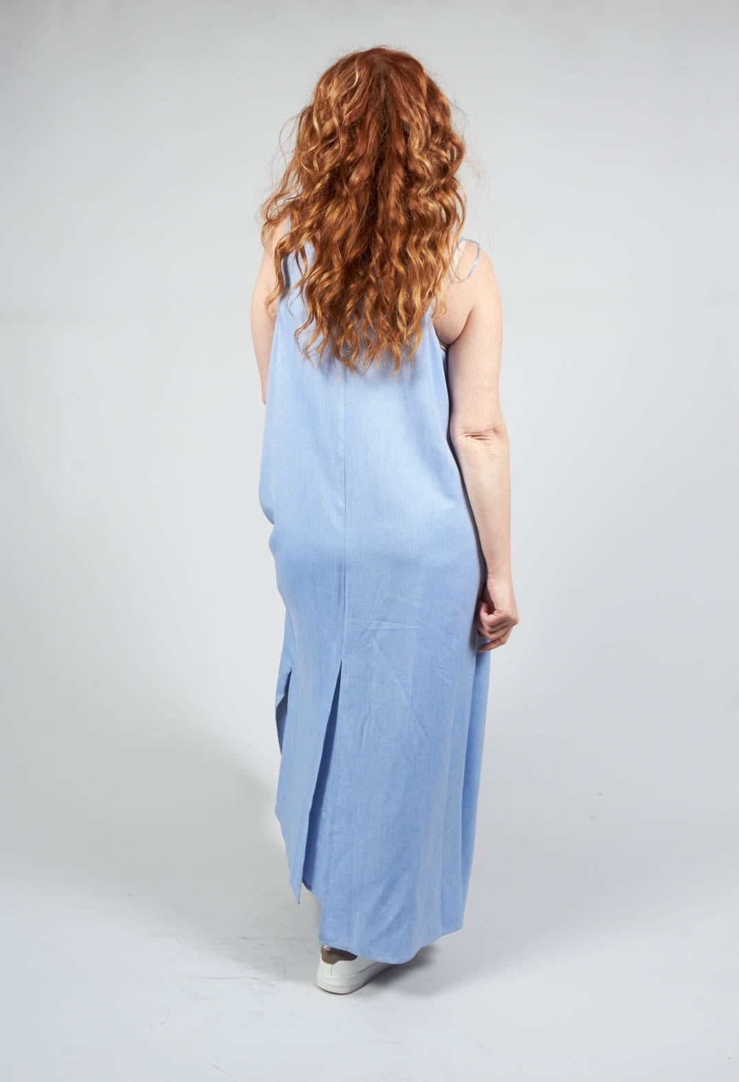 Dress with Split Overlay in Light Blue