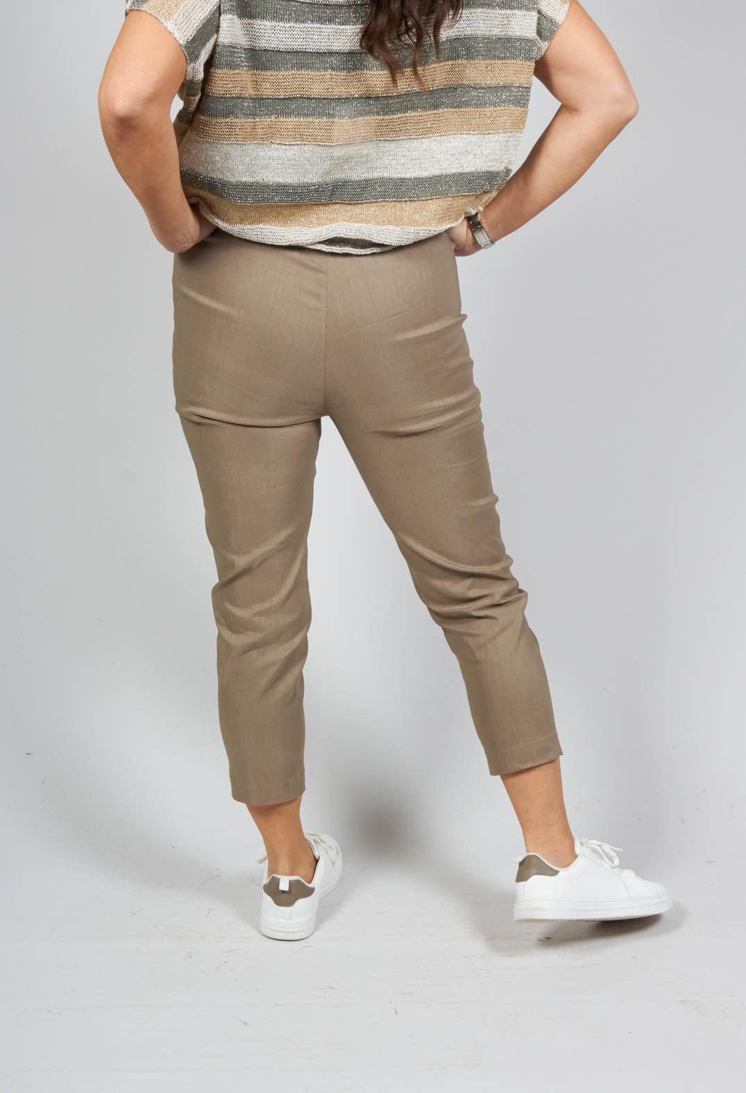 Cropped Pull On Trousers