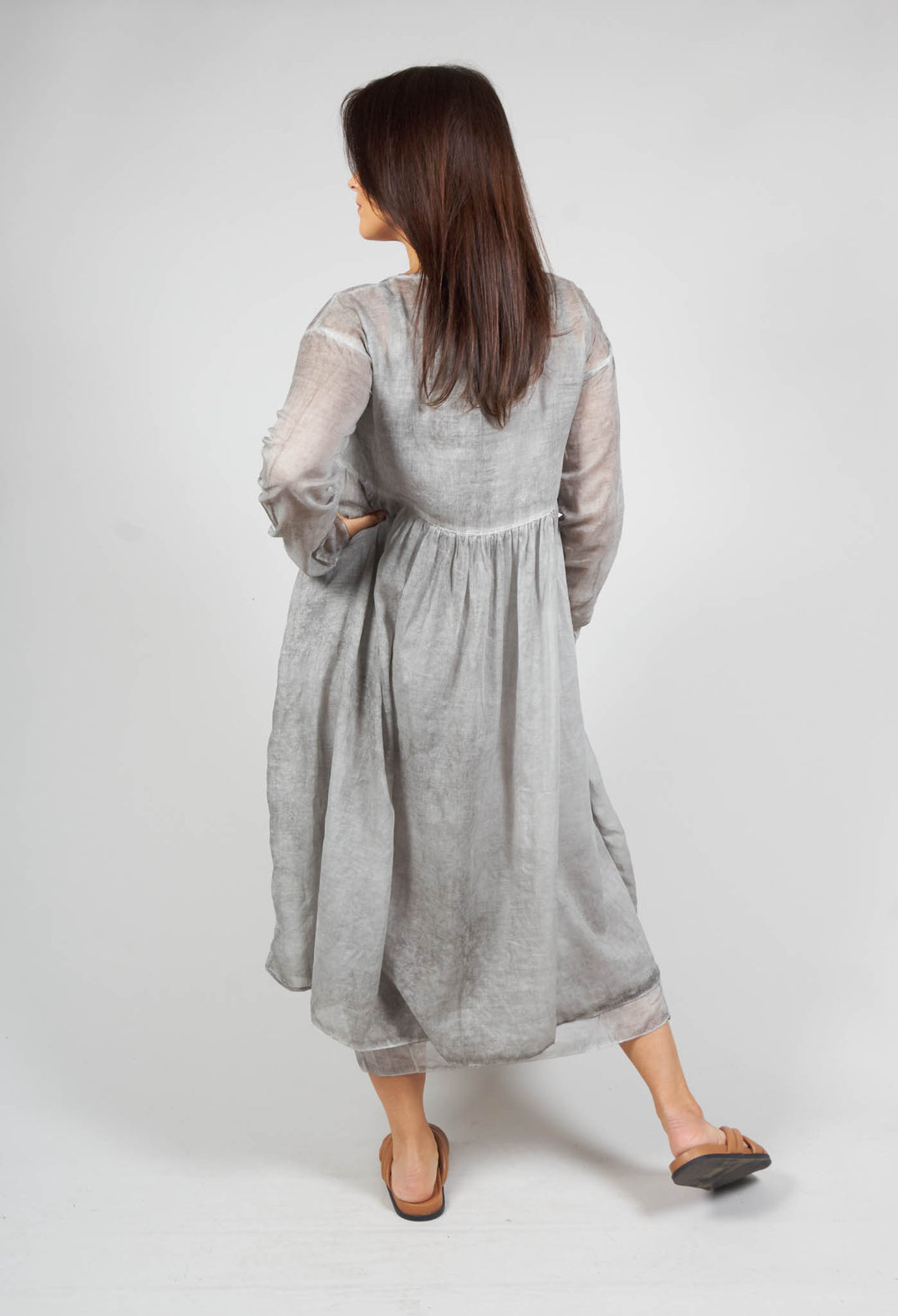Double Dress Cold Dyed in Stone Grey