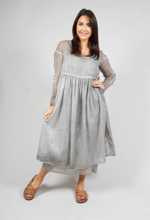 Double Dress Cold Dyed in Stone Grey