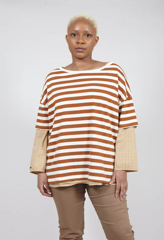 Riga Striped T Shirt in Dune