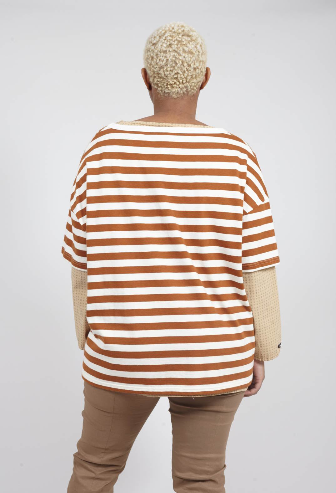 Riga Striped T Shirt in Dune
