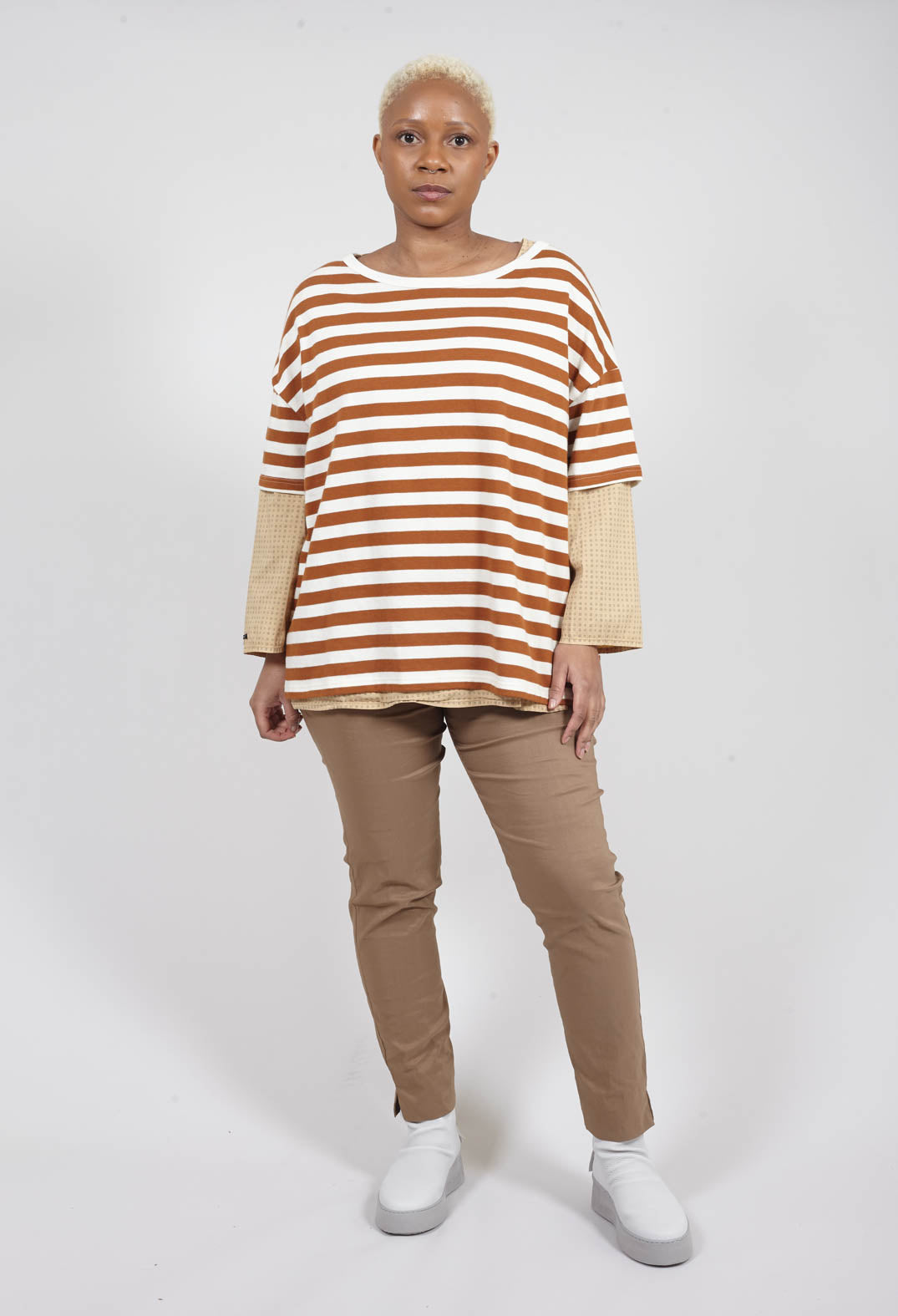 Skinny Trousers in Efesto Bronzo