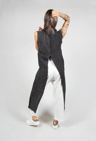 Sleeveless Overlay Top in Dark Grey