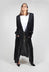 Full Length Cardigan with Tie Waist in Black