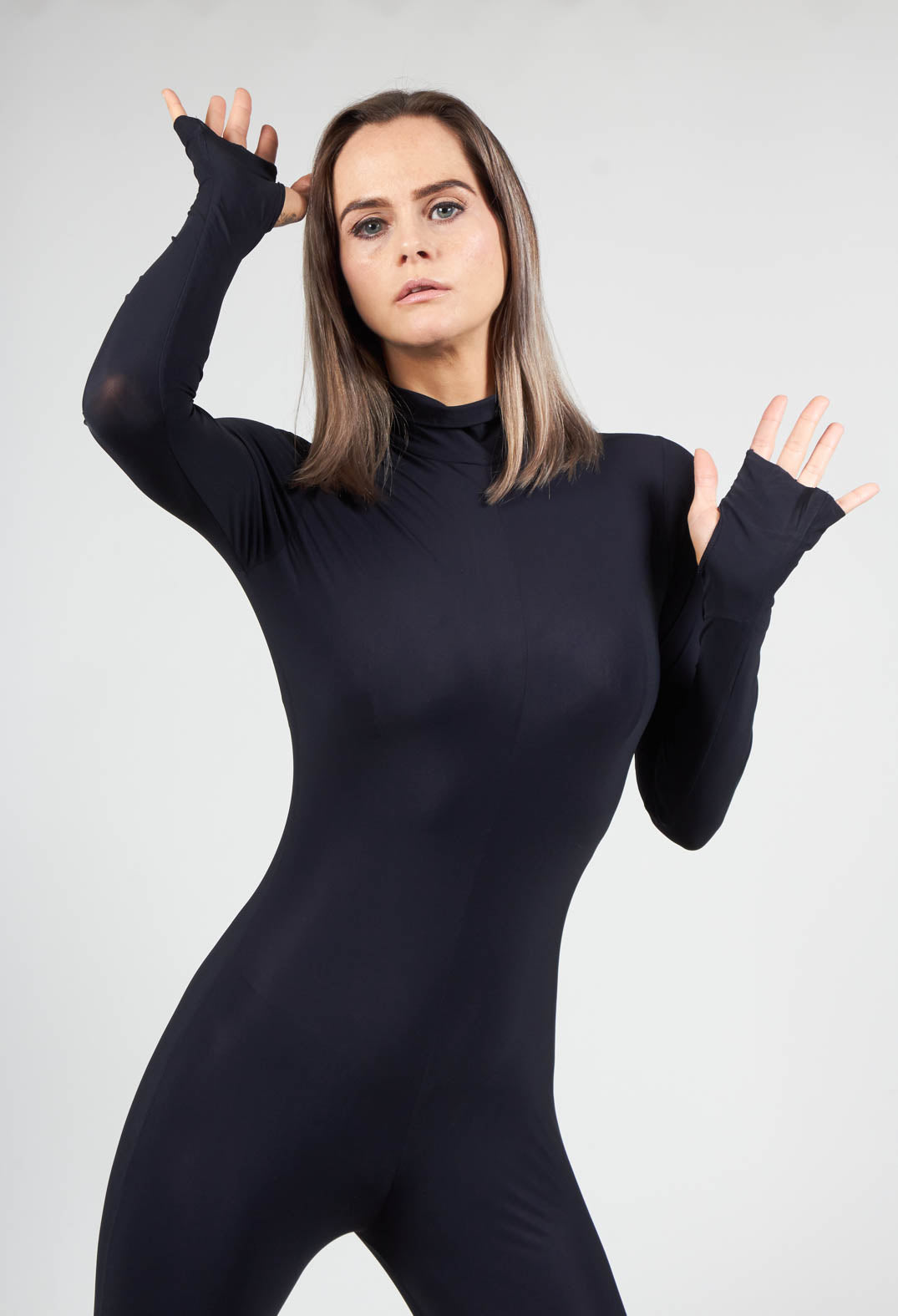 Jumpsuit with Stirrups in Black