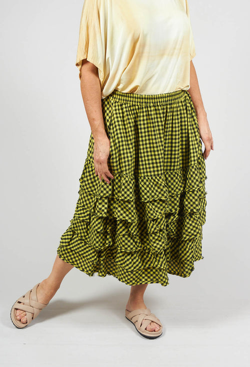 Mitteldeal Skirt in Ingwer Yellow and Black Check
