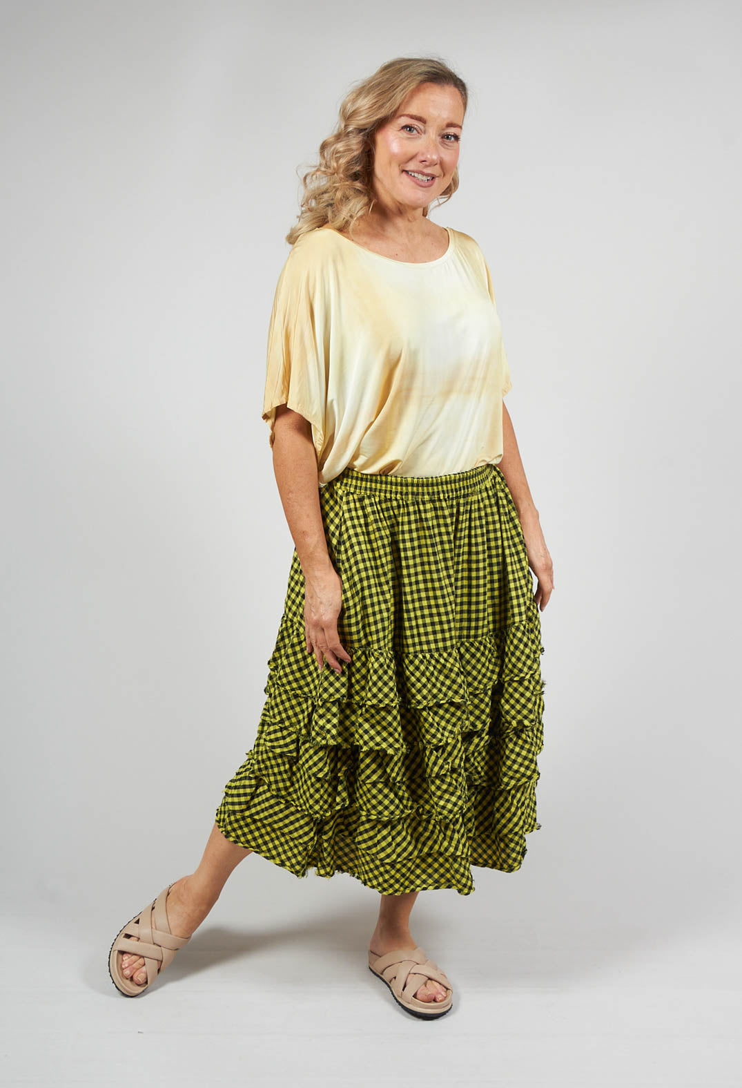 Mitteldeal Skirt in Ingwer Yellow and Black Check