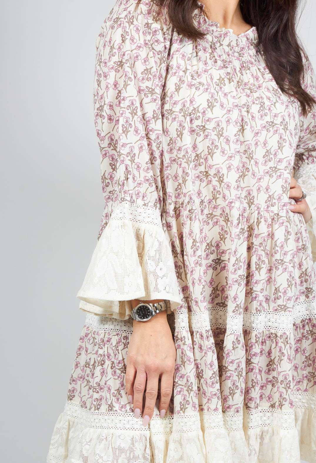 Long Sleeve Tunic in Floral Rosa Print