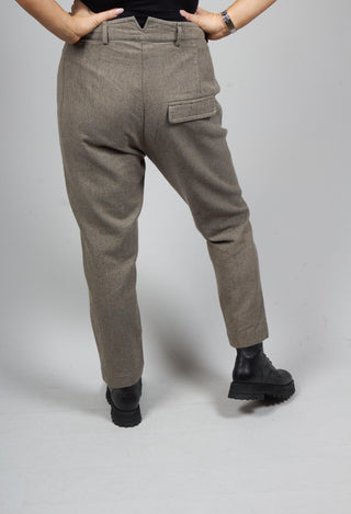 Tailored Slim Trousers in Dune
