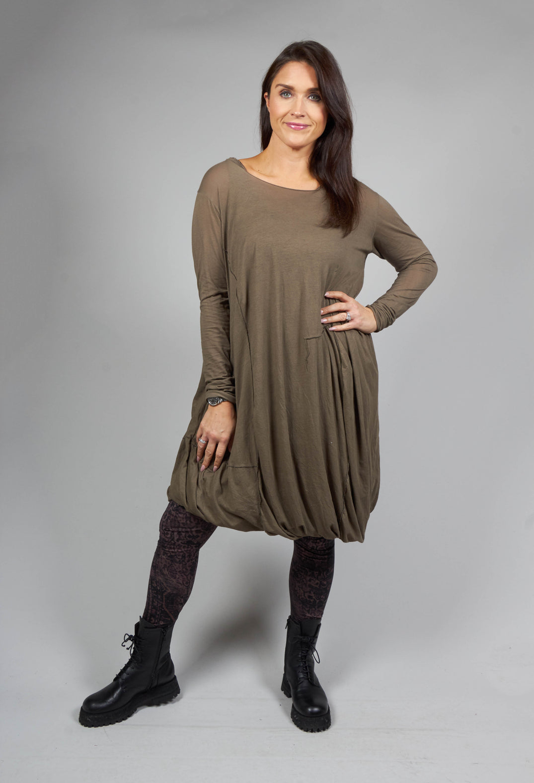 Jersey Drop Crotch Leggings in Dark Kelim