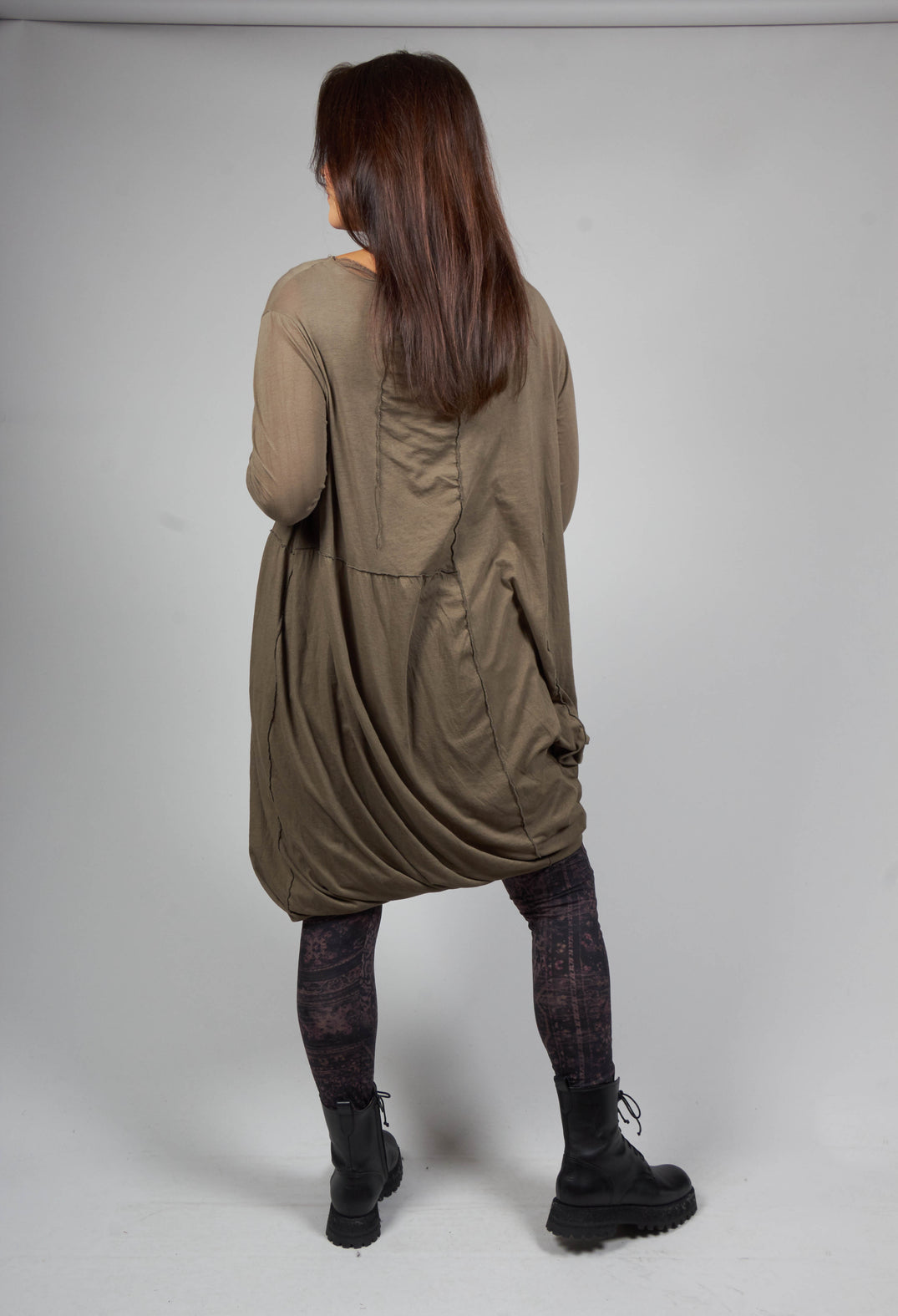 Jersey Drop Crotch Leggings in Dark Kelim
