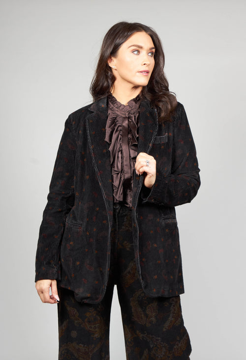 Paisley Single Button Blazer