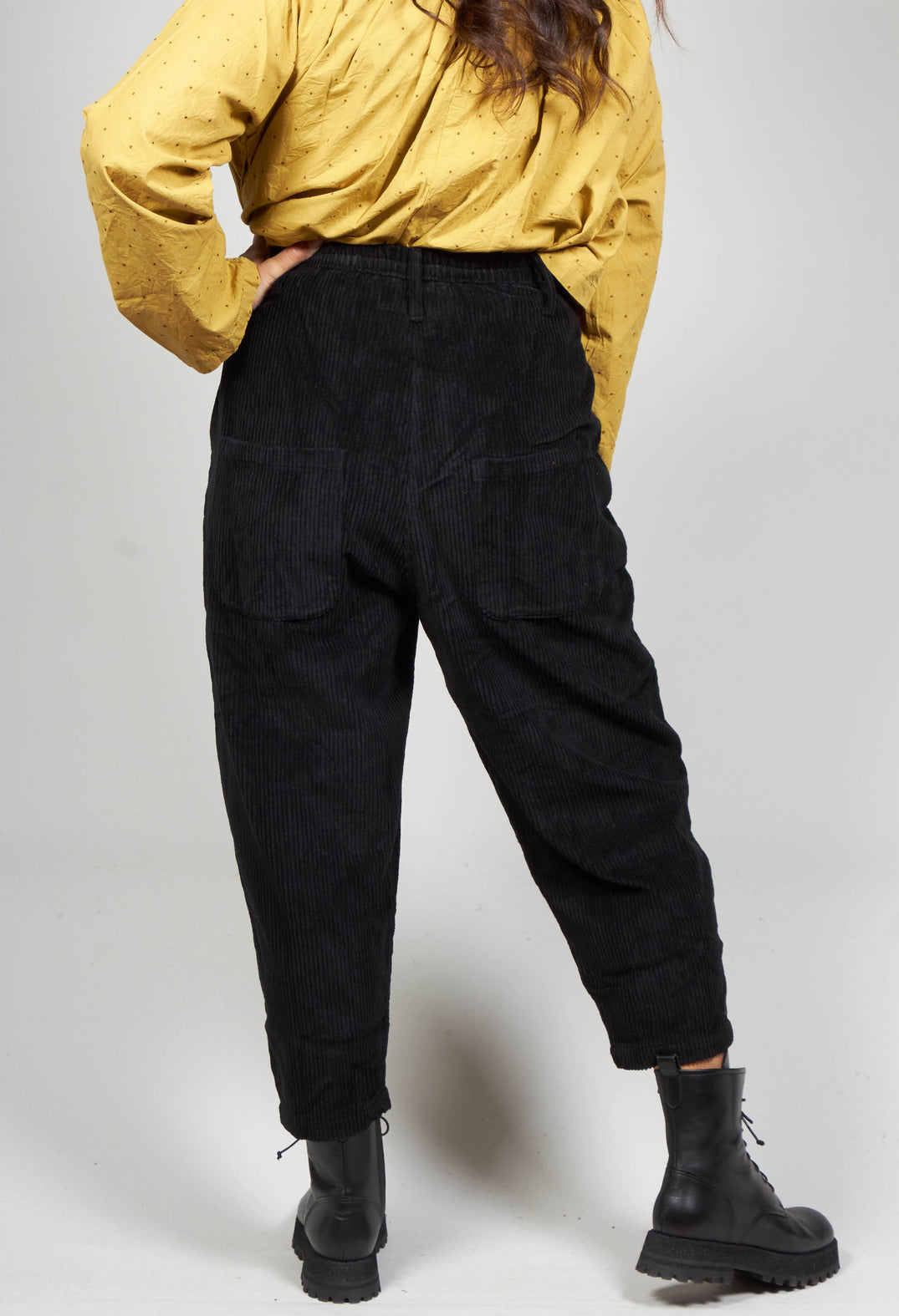 Gastone Trousers in Velours Noir