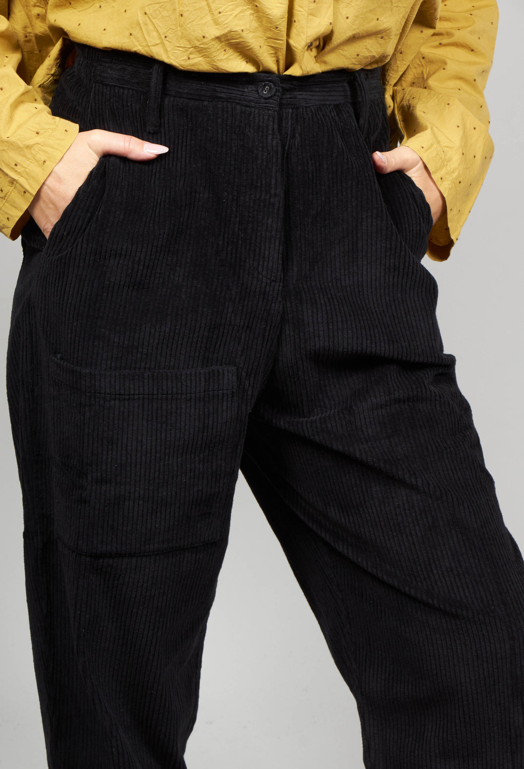 Gastone Trousers in Velours Noir