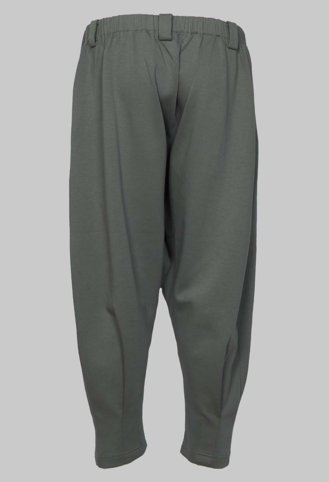 Drop Crotch Peg Trousers in Grey