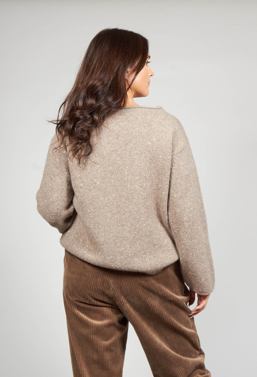 Somerset Cashmere Blend Jumper in Latte