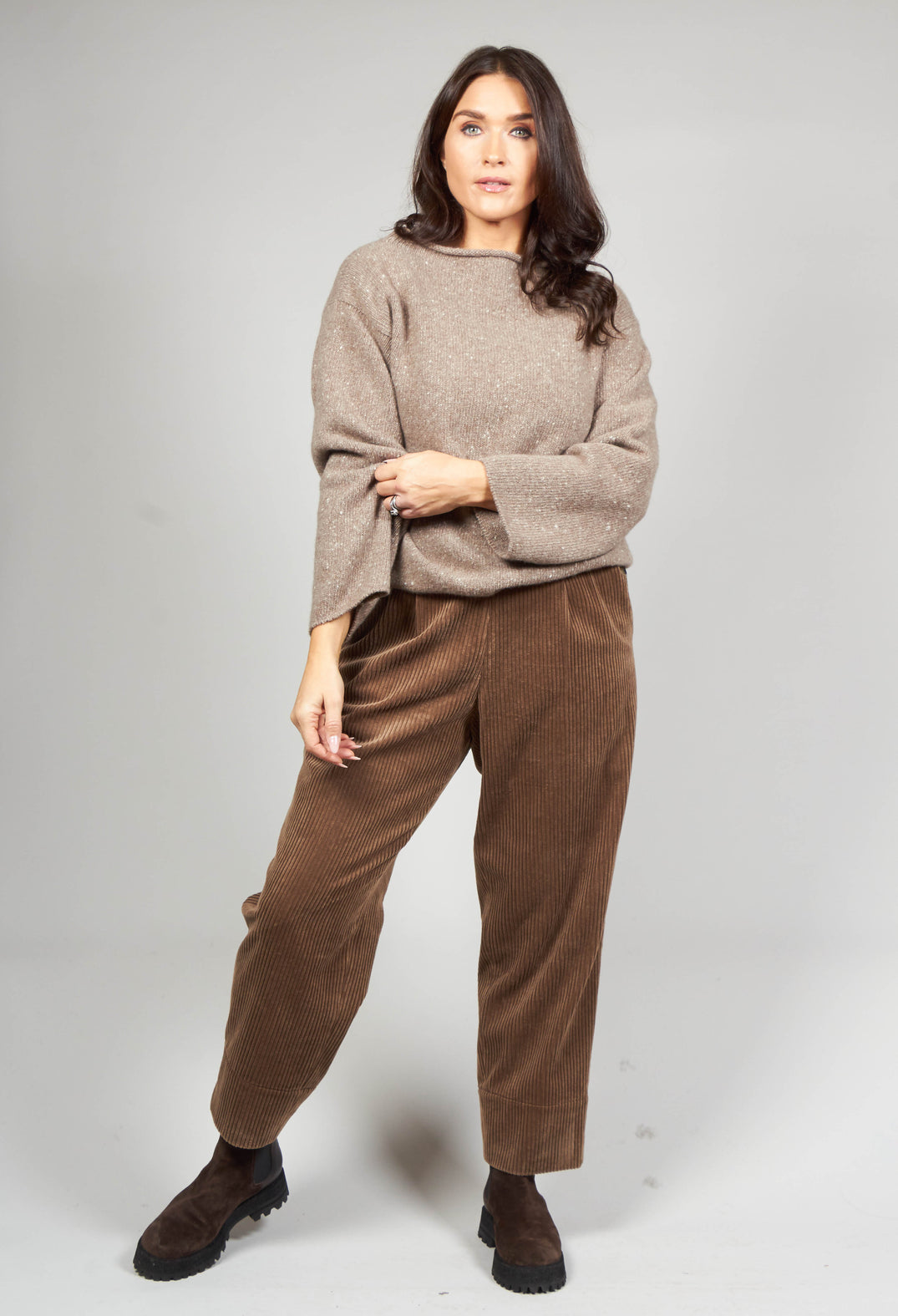 Somerset Cashmere Blend Jumper in Latte