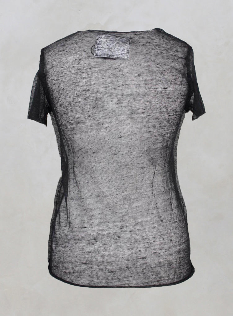 Mikka Delicate Net Top in Black