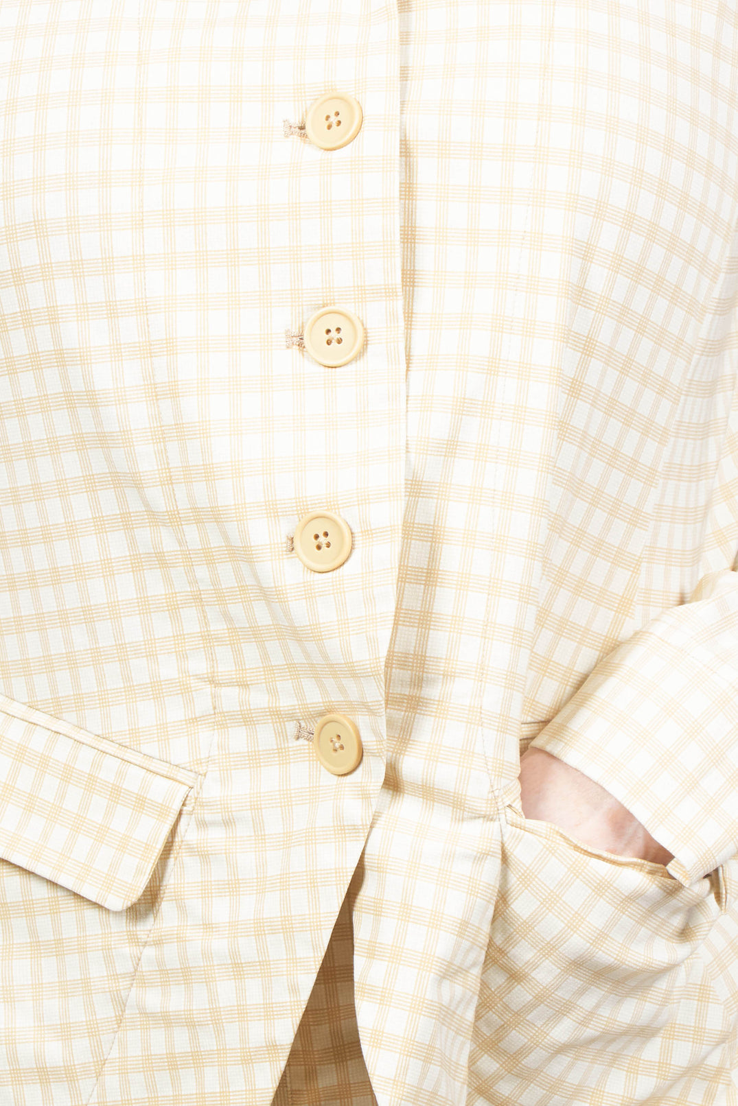 Tailored Button Through Jacket in Corn Check