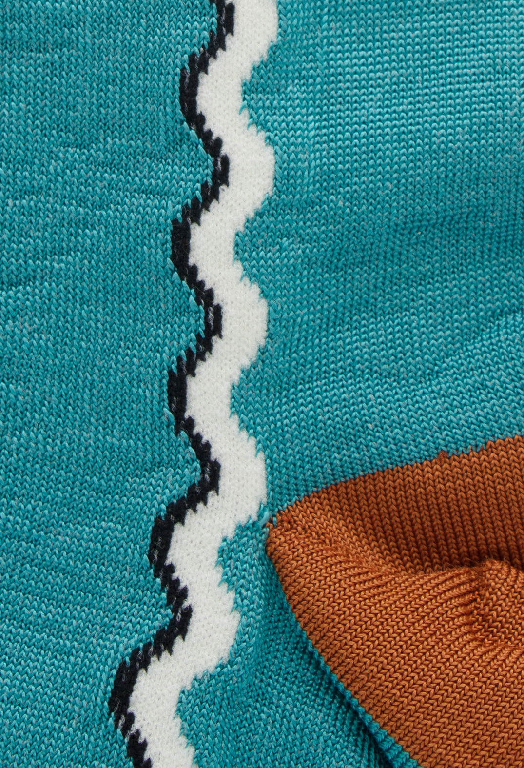 Contrast Detail Socks in Teal