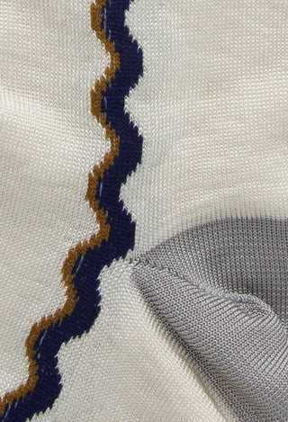 Contrast Detail Socks in Cream