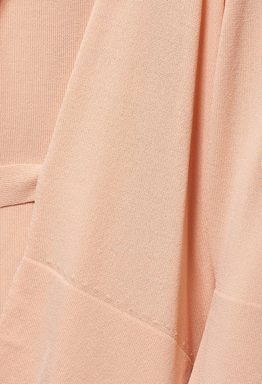 Cropped Cardigan with Button in Baby Peach