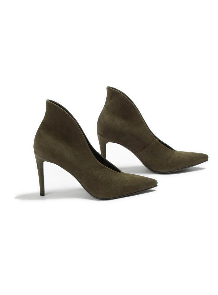 Olive suede pumps store