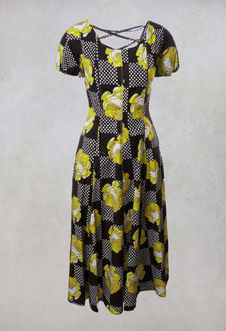 Black Yellow and White Beatrice B Dress