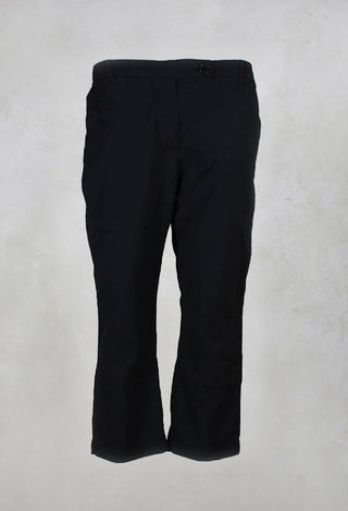 Hollie Ankle Grazer Trousers in Black