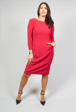 Shift Style Trapeze Dress with Pockets in Siam