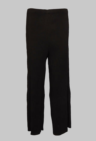 Ribbed Culotte Trousers in Black