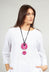 Adjustable Necklace with Ring Shaped Pendant in Purple