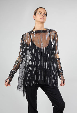 Afol Tunic in Black Silver