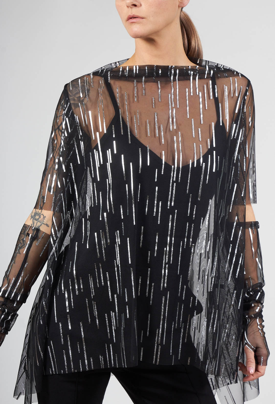 Afol Tunic in Black Silver